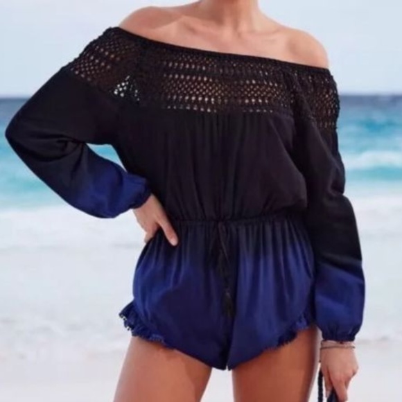 Victoria's Secret Other - Victoria's Secret Long-sleeve Cover-up Romper Sz.M